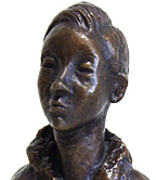 heather grouden nz bronze head sculpture